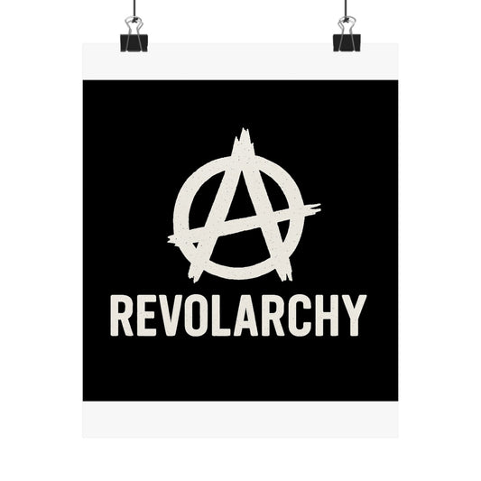 Revolarchy Matte Poster — Anarchy Symbol Wall Art