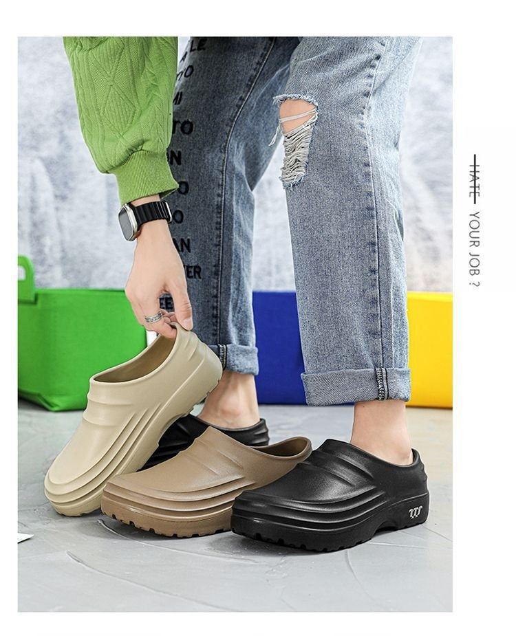 Men's Waterproof Non-Slip Work Shoes - Chef Kitchen Hospital EVA Slip-On Casual Footwear
