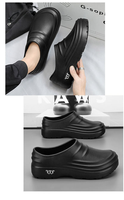 Men's Waterproof Non-Slip Work Shoes - Chef Kitchen Hospital EVA Slip-On Casual Footwear